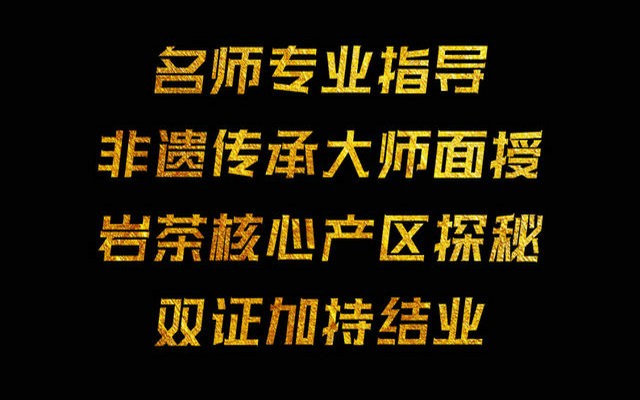 首届中国茶叶·制茶师（武夷茶）研习班来袭！名师指导，非遗传承人面授，双证结业，权威机构把关