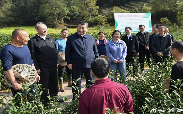 ​习近平总书记22日下午来到星村镇燕子窠生态茶园、朱熹园